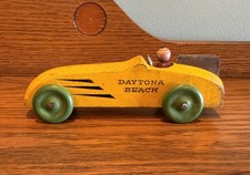Vintage RARE ‘Daytona Beach’ Wood Advertising Toy Race Car, Strombecker, Wooden picture