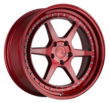 Aodhan DS09 18x9.5 5x114.3 +22 Candy Red w/ (Chrome Rivets) Wheel Rim picture