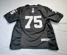 Nike NFL On Field Howie Long Raiders Jersey #75 Black Stitched Mens 48 XL picture