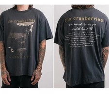 1995 The Cranberries No Need To Argue Tour T-Shirt 2 sided Black Men Women picture