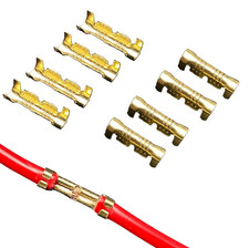 200pcs U Type Brass Terminal Connectors 0.3-1.5mm² Double Crimp Set - NEW picture