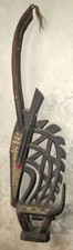Big African Antique Authentic Bambara Male Antelope Statue DR Congo 51 1/2 long picture