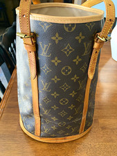 Louis Vuitton Monogram Bucket Bag Medium Brown/Tan Chain Strap Gold Hardware picture