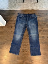 Buffalo David Bitton Men's Driven-X Jeans Relaxed Straight Stretch Dark Wash NWT picture