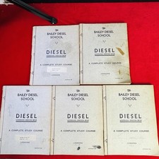 Vtg Bailey Diesel School  Study Course 5 Lessons & Glossary Mechanic picture