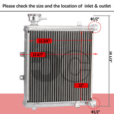 3 Rows Aluminum Cooler Cooling Radiator Water to Air Heat Exchanger with Cap US picture