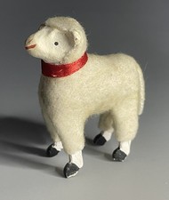Mid-Century Vintage 20th C. Miniature Putz German Erzgebirge Sheep Nativity XMAS picture