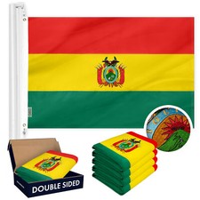 Bolivia Bolivian Flag 3x5FT 5-Pack Double-sided Embroidered Polyester By G128 picture