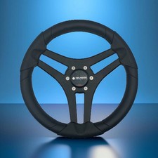 Molinara Marine Steering Wheel Black Brushed Alum Spokes | Gussi Italia picture