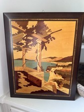 Gargiulo Salvatore Sorrento Italy Inlaid Wood Marquetry Coastal Landscape Art picture