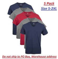 Gildan Adult Men's Short Sleeve V-Neck Assorted Color T-Shirt, 5-Pack, Sizes S-2 picture