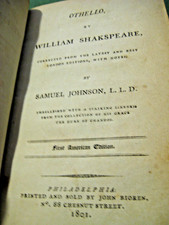 ANTIQUE BOOK OF PLAYS, 1ST ED., PUBLISHER JOHN BIOREN PHILA. 1801, SHAKESPEARE + picture