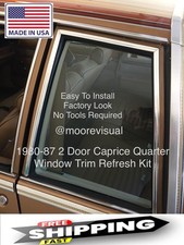 1980-87 Chevrolet Box Chevy Caprice Quarter Window Chrome Trim Refresh Kit 1/4  picture