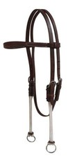 Showman Oiled Harness Leather Browband Gag Headstall picture