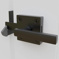 Black Heavy Duty Double Side Gate Latch for Wooden Fence Self Locking Aluminum picture