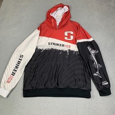 UNRL Striker Ice Hoodie Sweatshirt Mens XL Red White Black Silk Series Fishing picture