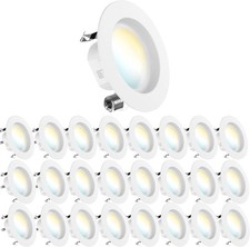 Sunco 24 Pack 4 Inch Retrofit LED Recessed Can Lights, 5CCT, 11W-660 Lumens picture