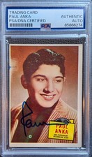 Paul Anka Signed 1957 Topps Hit Stars Trading Card Autographed PSA DNA Singer picture