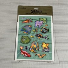 Rare HTF Vintage 1984 Hallmark Stickers Fish Tropical Sea Life 4 Sheets NEW picture
