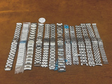 Lot of 13 Stainless Steel 20mm to 24mm Watch Bracelets Bands Mixed Brands picture