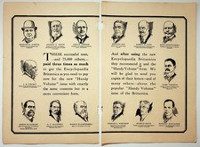 Encyclopaedia Britannica Vintage Print Ad 14 Famous Men Portraits 1915-1920s picture