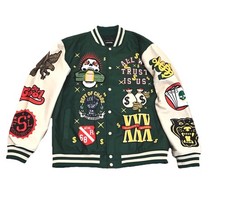 NEW Reason Varsity Jacket, “All We trust Is US” RER5-003 GREEN Size XL picture