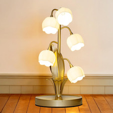 Vintage Lily of the Valley Flower Table Lamp picture