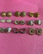 VTG Jewelry Lot Sarah Coventry Mixed Metals Gold Silver Tone Clip On Earrings picture