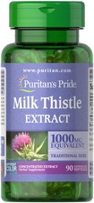 Puritan's Pride Milk Thistle 4:1 Extract 1000 mg (Silymarin) - 90 Softgels picture