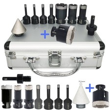 Diamond Drill Bit Set Tile Hole Saw Kit Core Bits For Granite Ceramic Porcelain picture