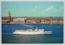 Vintage T.S.S. Fiesta Chandris Cruises Ship Postcard Venice Italy picture