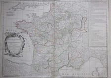 1783 Royaume France divides military governments map Janvier Lattré Francia picture
