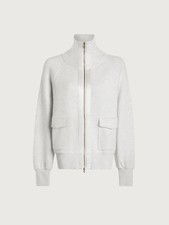 VARLEY New Womens Roxbury Zip Through Ivory Marl Size Small Ships Free picture
