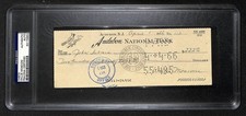 Willie Mosconi Billiards Champ Signed/Autographed 1966 Bank Check PSA/DNA 203416 picture