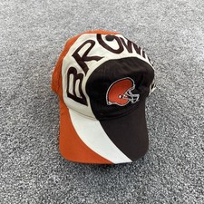 Vintage Cleveland Browns Twins Swirl SnapBack Hat 90s Colorblock NFL Football picture