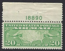 SWFL-Stamps - # C9 - Plate # Single - Mint OG NH                        (G-3523) picture