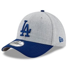 NWT Authentic New Era MLB Los Angeles Dodgers Heather Gray  39THIRTY Flex Hat picture