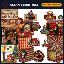 18 Pcs Halloween Creepy Clown Circus Box Decorations | Spooky Carnival Decor picture