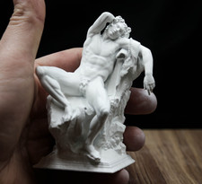 Barberini Faun Statue Miniature – Greek Mythology Sculpture Drunken Satyr Figure picture