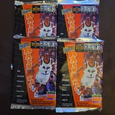 (4) 1996 Upper Deck Collectors Choice Basketball packs  - Kobe RC picture