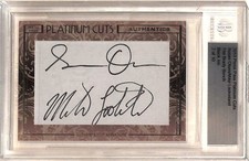 Susan Olsen Mike Lookinland 2013 Press Pass Platinum Cuts Auto /10 Brady Bunch picture