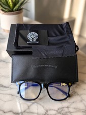 Chrome Hearts Black Full Rim Eyeglasses Frames Cross Detail picture