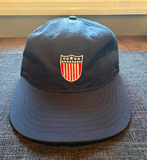 Ebbets Field Flannels USA Shield Embroidered Black Cap Made in USA picture