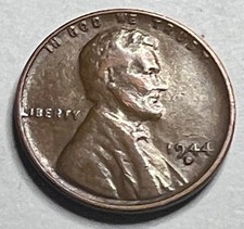 1944 D Wheat Penny, L on rim obverse ERRORS picture