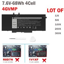 🧡LOT 1-30x 4GVMP Battery For Dell Latitude 5400 5500 Precision M3540 9JRYT 68Wh picture