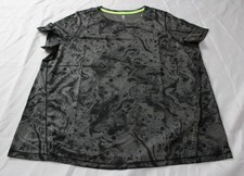 ID Ideology Women's Plus Water Bubbles Mesh T-Shirt CN6 Deep Black Size 1X NWT picture