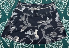 Athleta Floral Sonic Skort Women’s Medium Navy Blue Floral Tennis Golf Picklebal picture