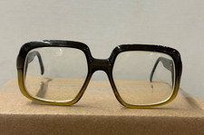 VTG 60s 70s BAUSCH & LOMB Eyeglasses Frames Oversize Square Gradient Brown 5 3/4 picture
