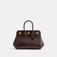 Coach Turnlock Tote Bag 22 Brass Maple CHD86 B4MPL Auth New from JP picture