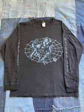 Vintage 2002 Spider-Man Movie Promo Long Sleeve T-Shirt Black Large Raimi Y2K picture